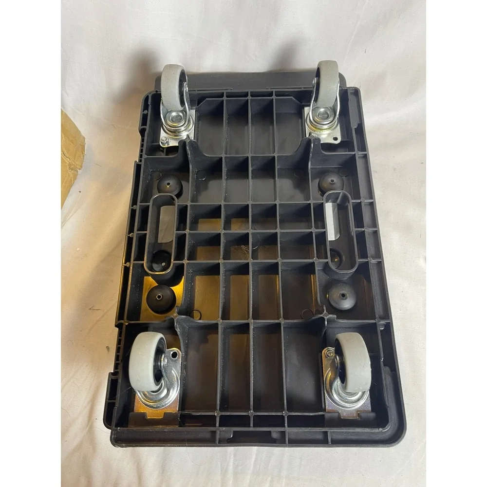 Heavy Duty 2-Pack Plastic Dolly Rolling Furniture Mover Flatbed Cart‎ Black